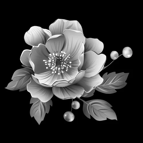 Цветок 031 (шиповник)