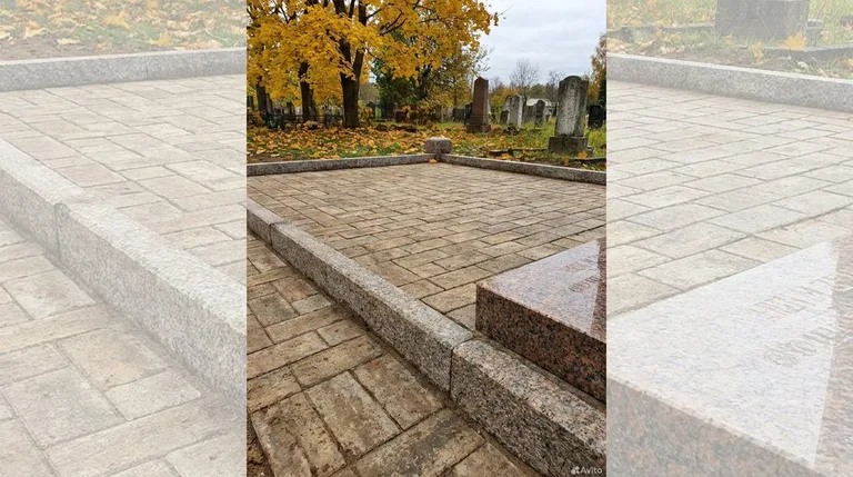 Выполненная работа: семейный участок с брусчаткой и оградой, ПМ009 в Иркутске