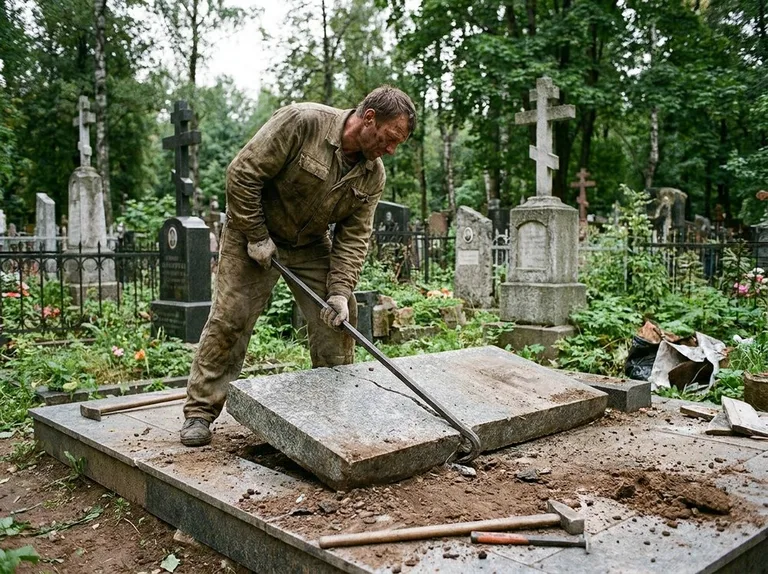 Демонтаж гранитной плитки и мощения участка в Иркутске