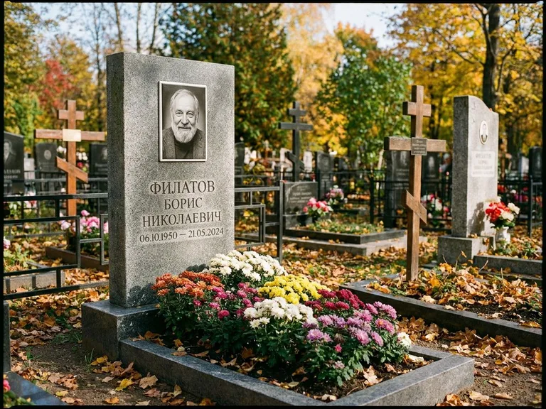 Керамический портрет с цветником в Иркутске