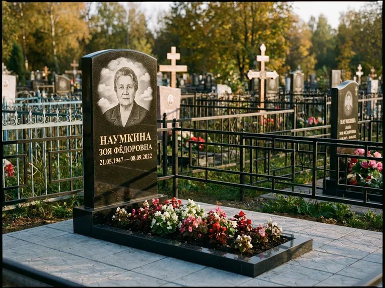 Гравировка портрета на чёрном граните — выполненная работа 30 в Иркутске