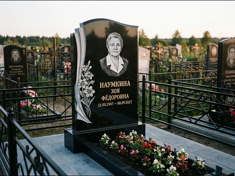 Гравировка портрета на чёрном граните — выполненная работа 6 в Иркутске
