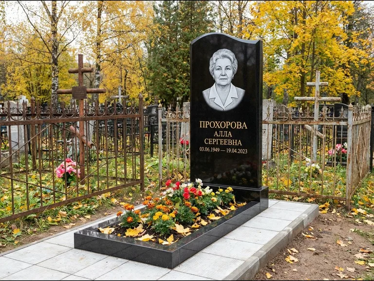 Гравировка портрета на чёрном граните — выполненная работа 8 в Иркутске