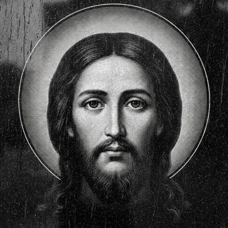 Эскиз иконы: «Моление о чаше» (полутон) — сюжетная композиция, гравировка на памятник в Иркутске