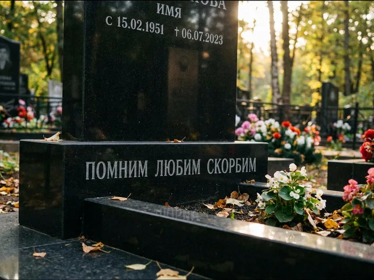 Эпитафия — гравировка с выездом на кладбище в Иркутске