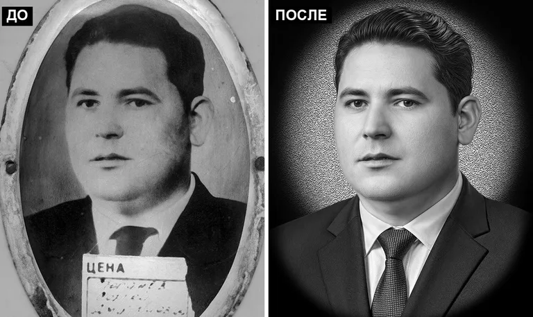 Ретушь фото на памятник — реставрация фотографии: до и после в Иркутске