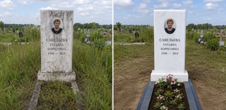 Диптих №21: кованая оградка с пиками — очищена от ржавчины, подкрашена чёрным в Иркутске