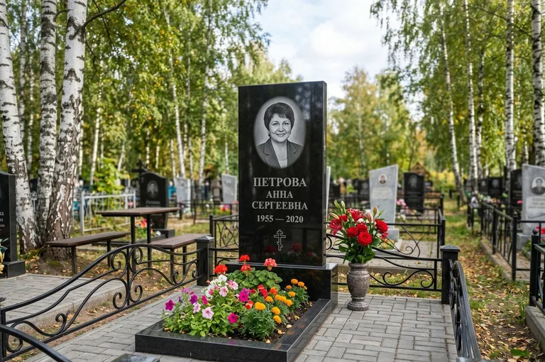 Установка гранитного памятника на могилу в Иркутске