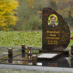 Гранитный вертикальный памятник светский П123 - П123