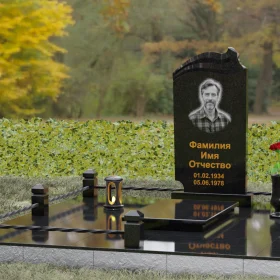 Светский вертикальный гранитный памятник - П149