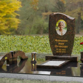 Гранитный вертикальный памятник для одного - П156