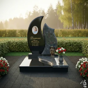 Комбинированный православный памятник с комплексом - ПН241