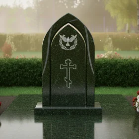 Памятник вертикальный с крестом из гранита - ПН325