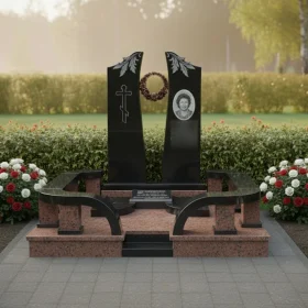 Православный Гранитный памятник вертикальной ориентации - ПН388