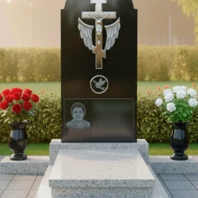 Православный Гранитный горизонтальный мемориальный комплекс - ПН415