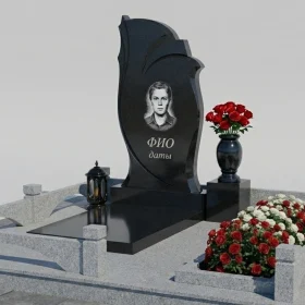 Светский гранитный мемориальный комплекс вертикальный - ПН465