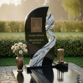 Комбинированный вертикальный памятник – ПН594