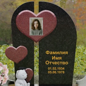 Комбинированный вертикальный памятник - П240