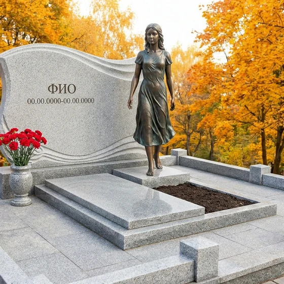 Бронзовый памятник с мемориальной скульптурой