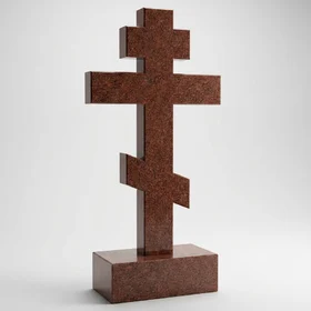 Каменный гранитный крест на могилу — КРГ004