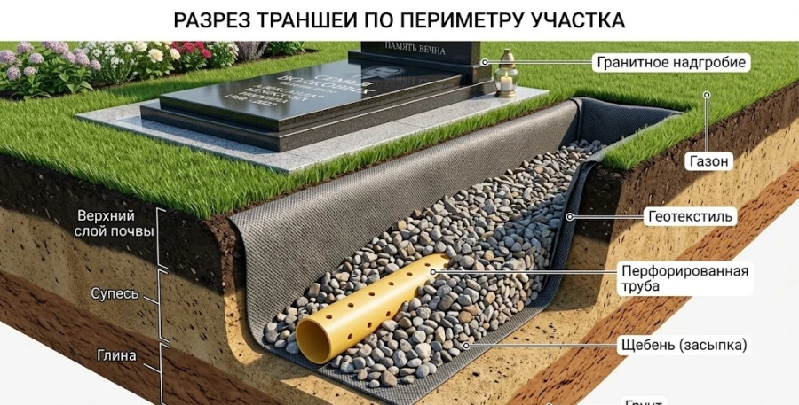 sistema-drenazha-vokrug-mogily