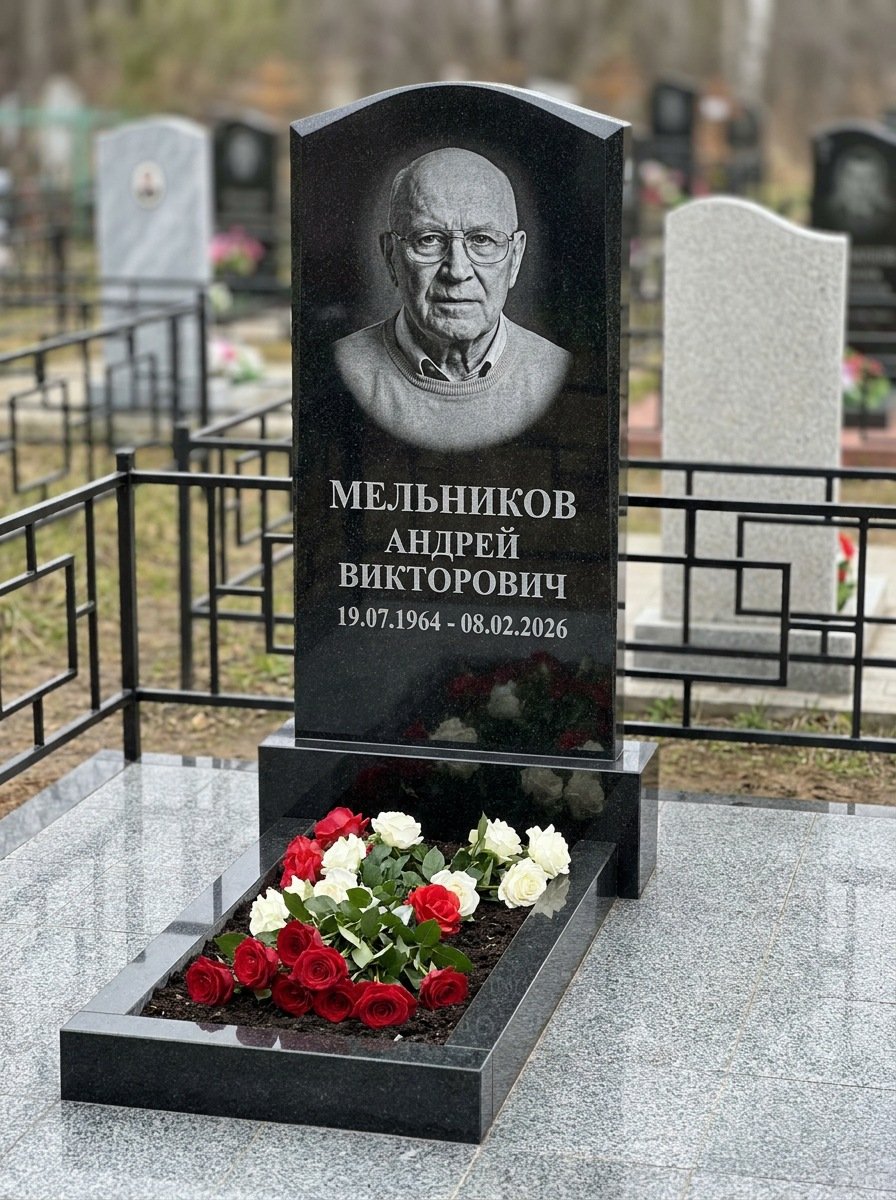 Портрет на памятнике в Иркутске — Мелкое лицо с общего фото — портрет под гравировку