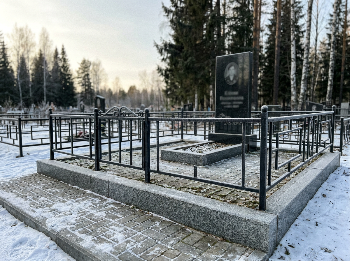 Благоустройство могилы в Иркутске — пример 4