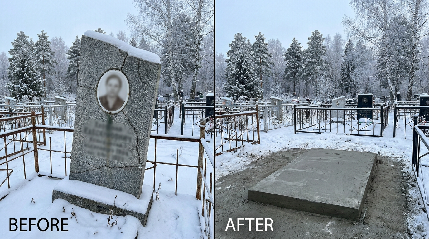 Демонтаж памятника в Иркутске — пример 1