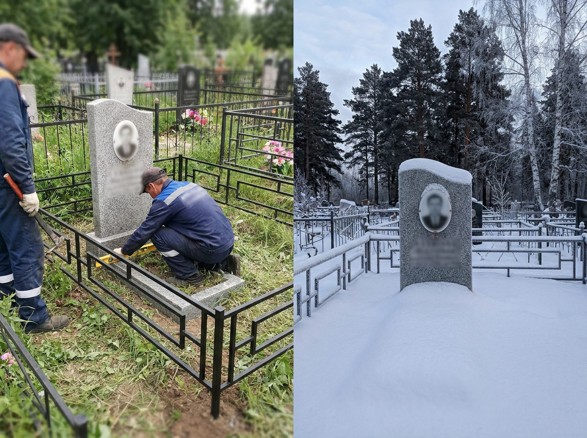 Установка ограды в Иркутске — пример 3