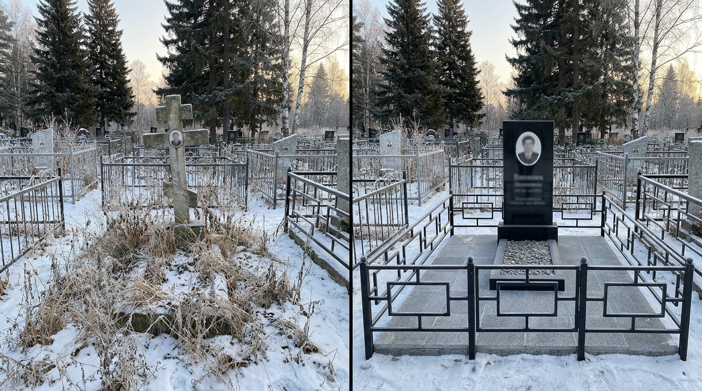 Установка памятника в Иркутске — пример 1