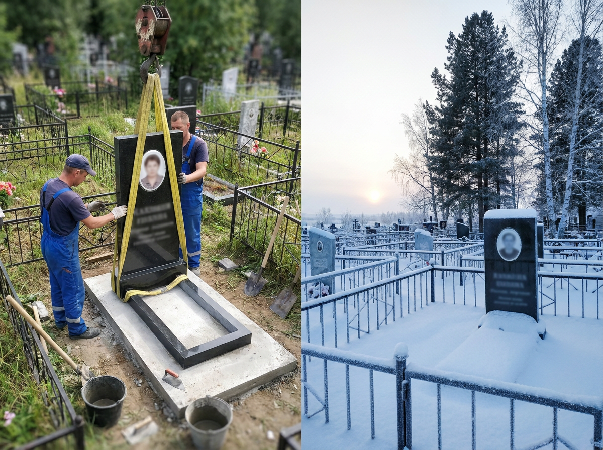 Установка памятника в Иркутске — пример 3
